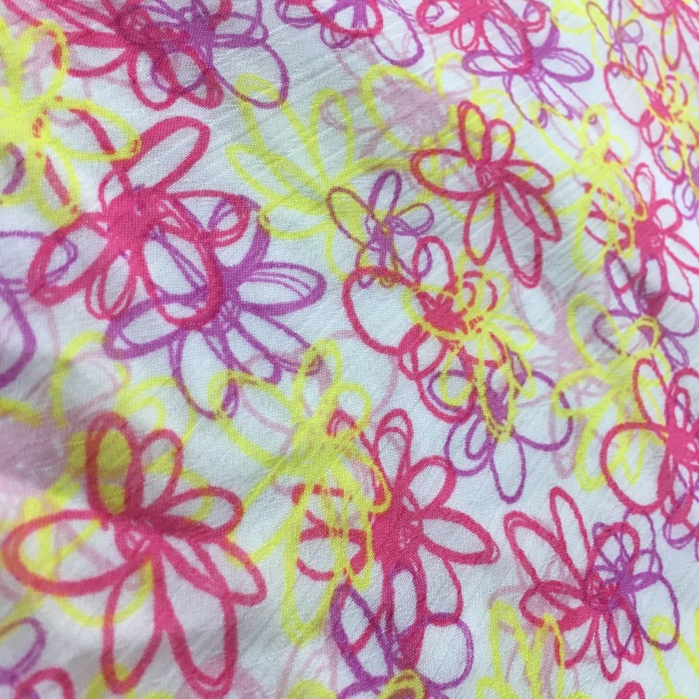 DKNY Girls L Dress Multicolor Floral 100% Polyester Lightweight Lined Sundress - Picture 6 of 9